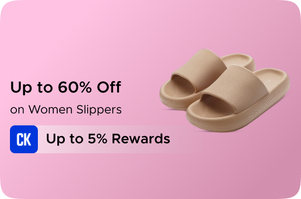 Amazon: Upto 60% Off on Women Slippers + Upto 5% Rew